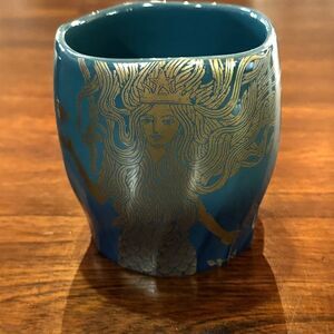 Starbucks Coffee Mug Deep Sea Mermaid Siren Blue Gold